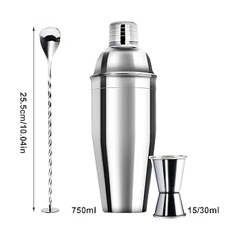 セール★新品★ALESSI★シェイカー・メジャーカップセット Amazon｜TAOTOO カクテルシェイカー ジガーカップ 目盛り付き 3